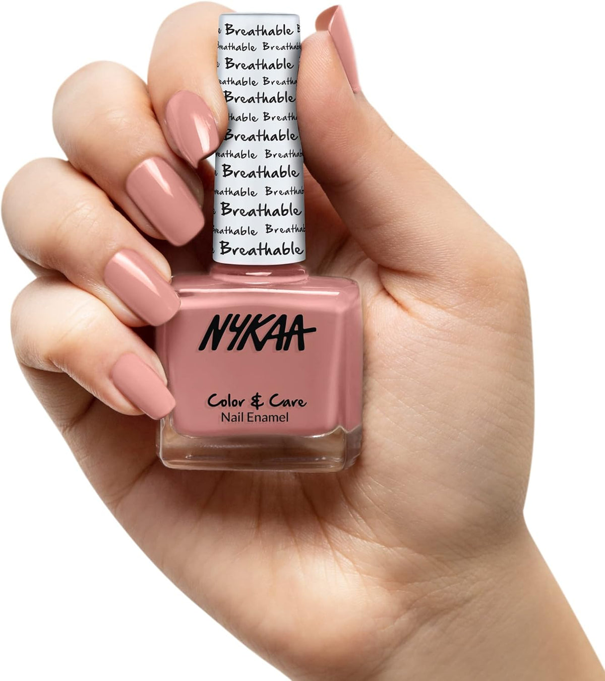 Nykaa Breathable Nail Enamel Pure Pink 314 - 10 ml - Image 2