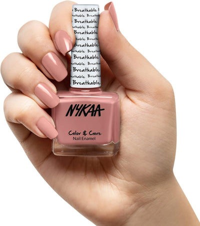 Nykaa Breathable Nail Enamel Pure Pink 314 - 10 ml - Image 2