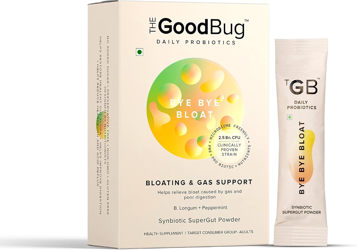 The Good Bug Bye Bye Bloat Stick - Synbiotic Powder, 15-Day Pack