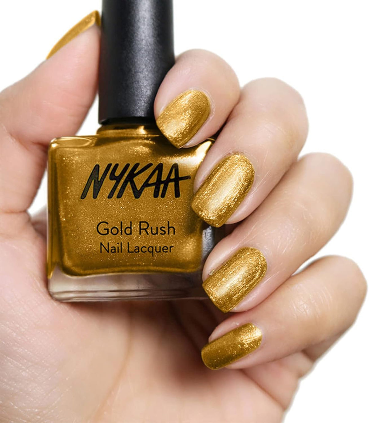 Nykaa Gold Rush Nail Lacquer Gold Mine 113 - 9 ml - Image 2