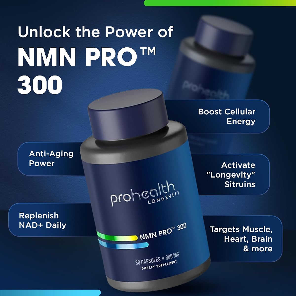 ProHealth Beauty Supplement - NMN Pro 300 - 30 Capsules - Image 2