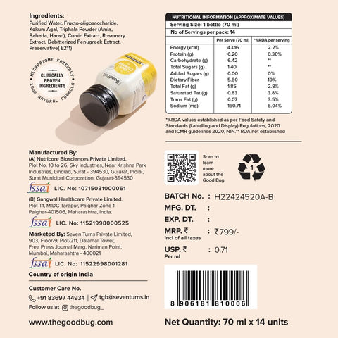 كبسولات تنظيف الأمعاء من ذا غود باغ | عبوة من 14 كبسولة | كبسولات لإزالة السموم | تُحسّن الهضم | تُحسّن صحة الأمعاء
