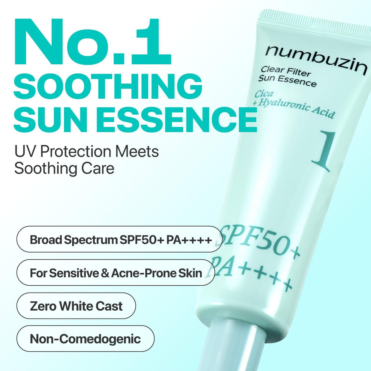 Numbuzin Clear Filter Sun Essence - Advanced Sun Care Formula - 50ml - Image 2