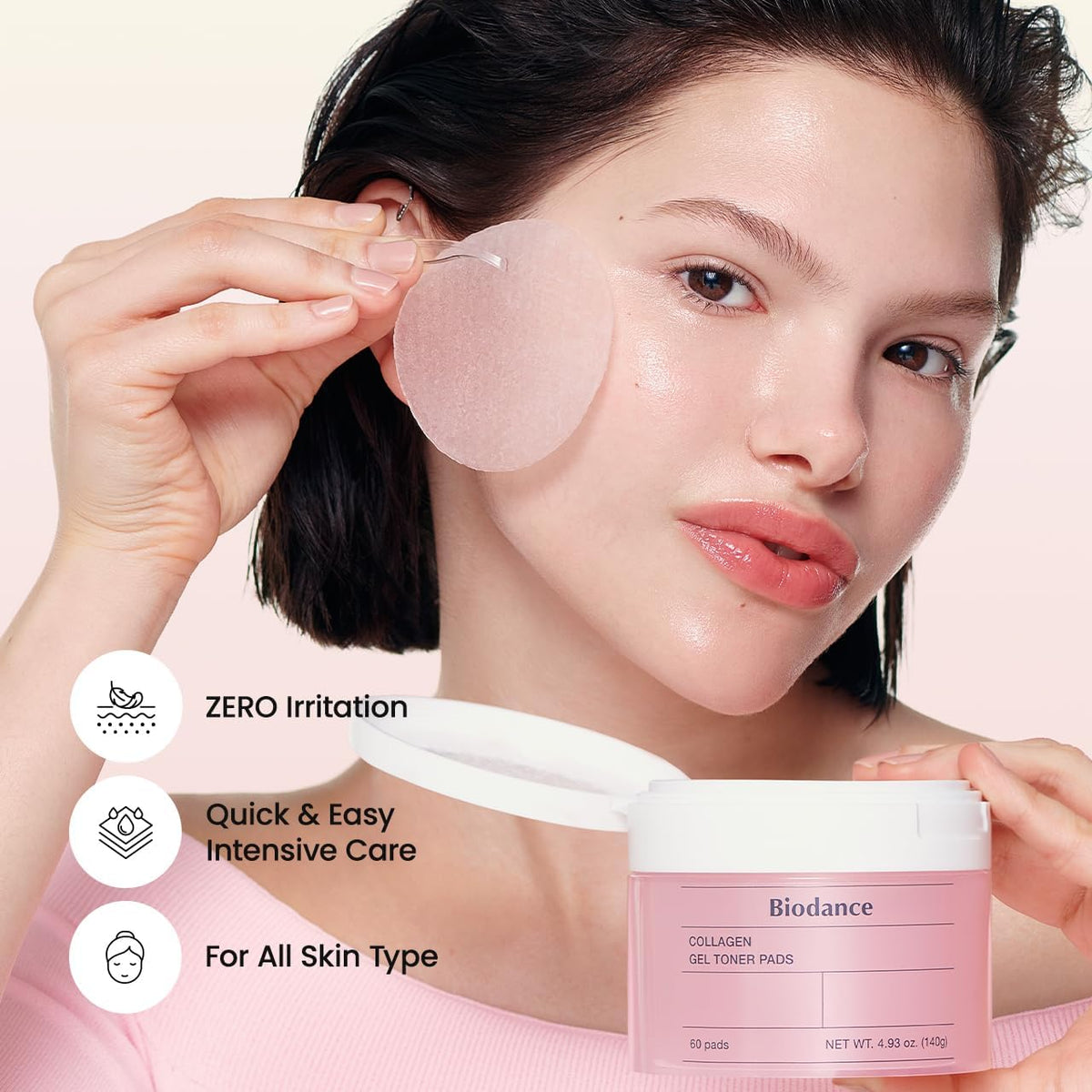 Biodance Collagen Gel Toner Pads - Face Serums & Treatments, 60 Pads - Image 6