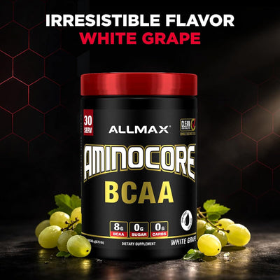 Allmax Aminocore BCAA Powder - White Grape Flavour, 315g - Image 6