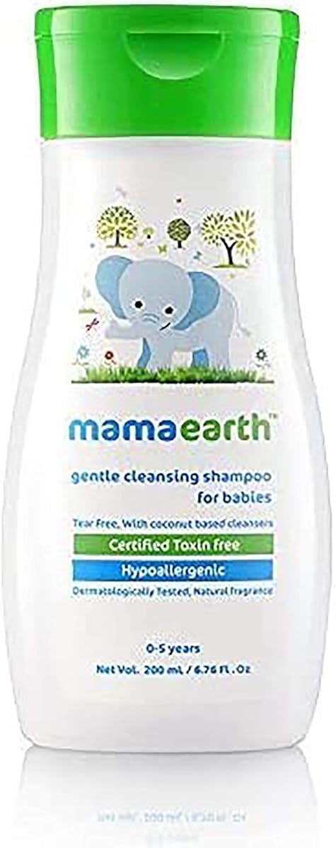 Mamaearth Gentle Cleansing Shampoo & Nourishing Hair Oil for Babies - 200ml + 100ml - Image 2