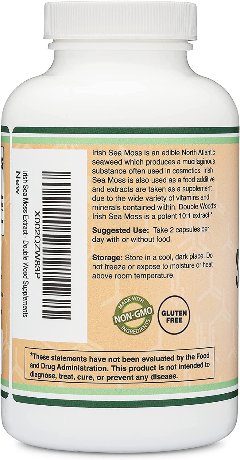 Doublewood Irish Sea Moss Capsules - 1,200mg, 180 Count - Image 4