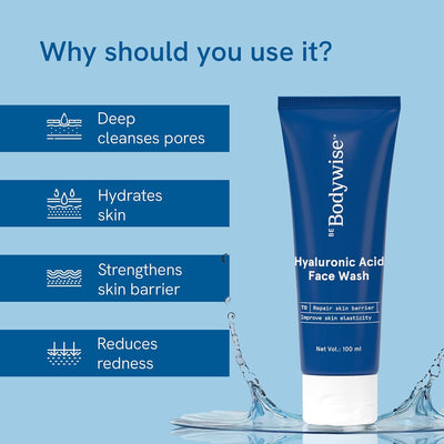 Be Bodywise Hyaluronic Acid Face Wash - 100ml - Image 2