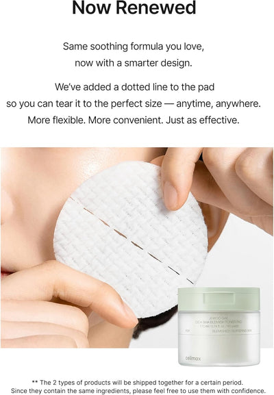 CELIMAX Ji Woo Gae CICA BHA Blemish Toner Pad - Exfoliating Pad, 60 Pads - Image 2