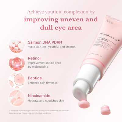Medicube PDRN Pink Peptide Eye Serum - Niacinamide & Retinol 30ml - Image 3