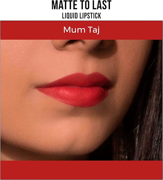Nykaa Matte To Last Liquid Lipstick MumTaj13 - Long-Lasting Colour, 13ml - Image 3