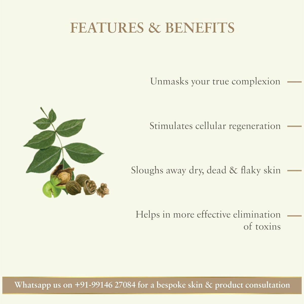 Just Herbs Apricot Sparkle Skin Radiance Scrub - 100ml - Image 2