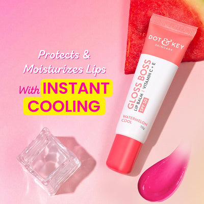 Dot & Key Gloss Boss Lip Balm with Vitamin C+E - Watermelon Rush, 12g - Image 2