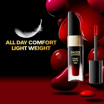 Faces Canada Comfy Matte Pro Lip Colour Magnifico Red 5.5ml - Image 7