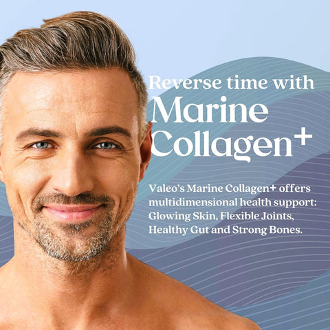 Valeo Marine Collagen - Japanese Collagen Peptides Unflavored 208 gm, 8 g per serving - Pack of 2