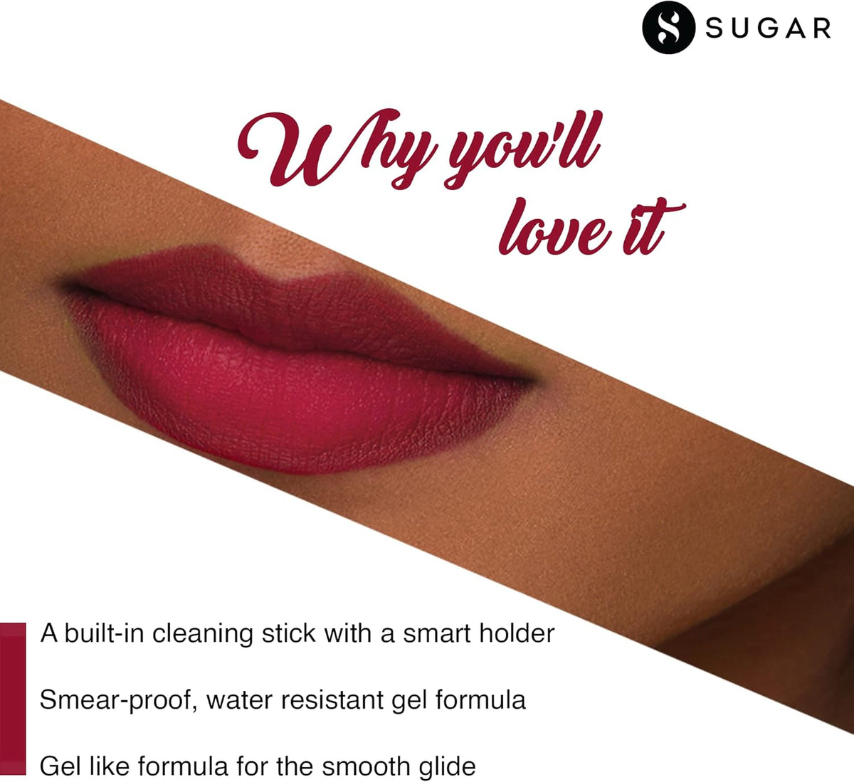 SUGAR Cosmetics Lip Liner - Brazen Raisin - 05 - Image 3