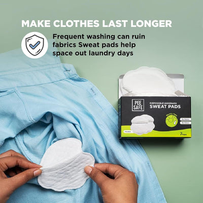 Pee Safe Sweat Pads - Folded, Disposable Underarm Protection, 14N - Image 3
