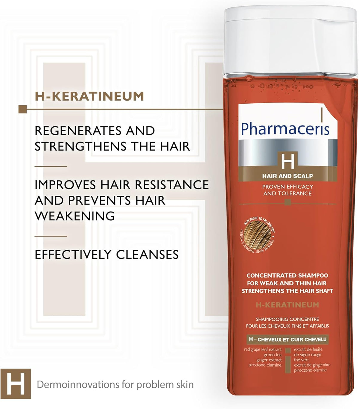 Pharmaceris Ph Keratineum Shampoo for Weak Hair - 250ml - Image 4