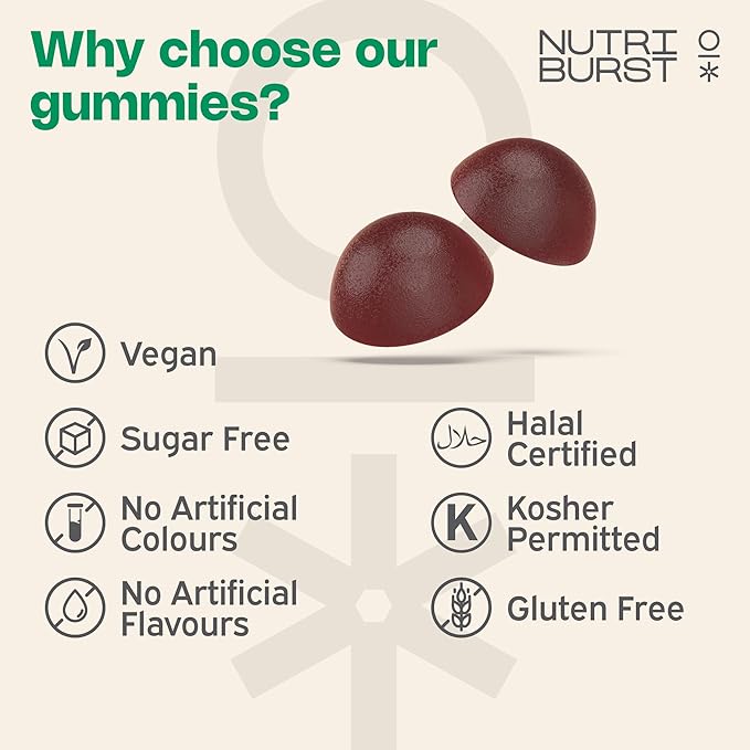 Nutriburst NutriBurst Ashwagandha KSM66 Gummies, Tropical Fruits Flavour - 60 Count - Image 3