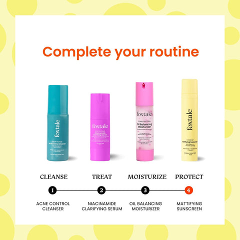 Foxtale Niacinamide Matte Sunscreen Mattifying Sunscreen Spf70+Pa++++ 50Ml