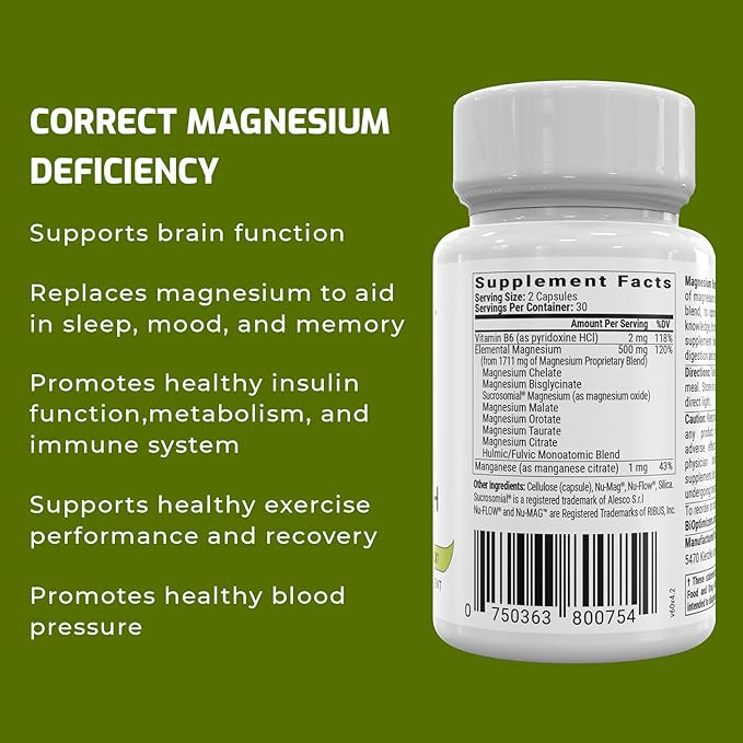 BiOptimizers Magnesium Breakthrough Supplement - Brain Health - 60 Capsules - Image 4