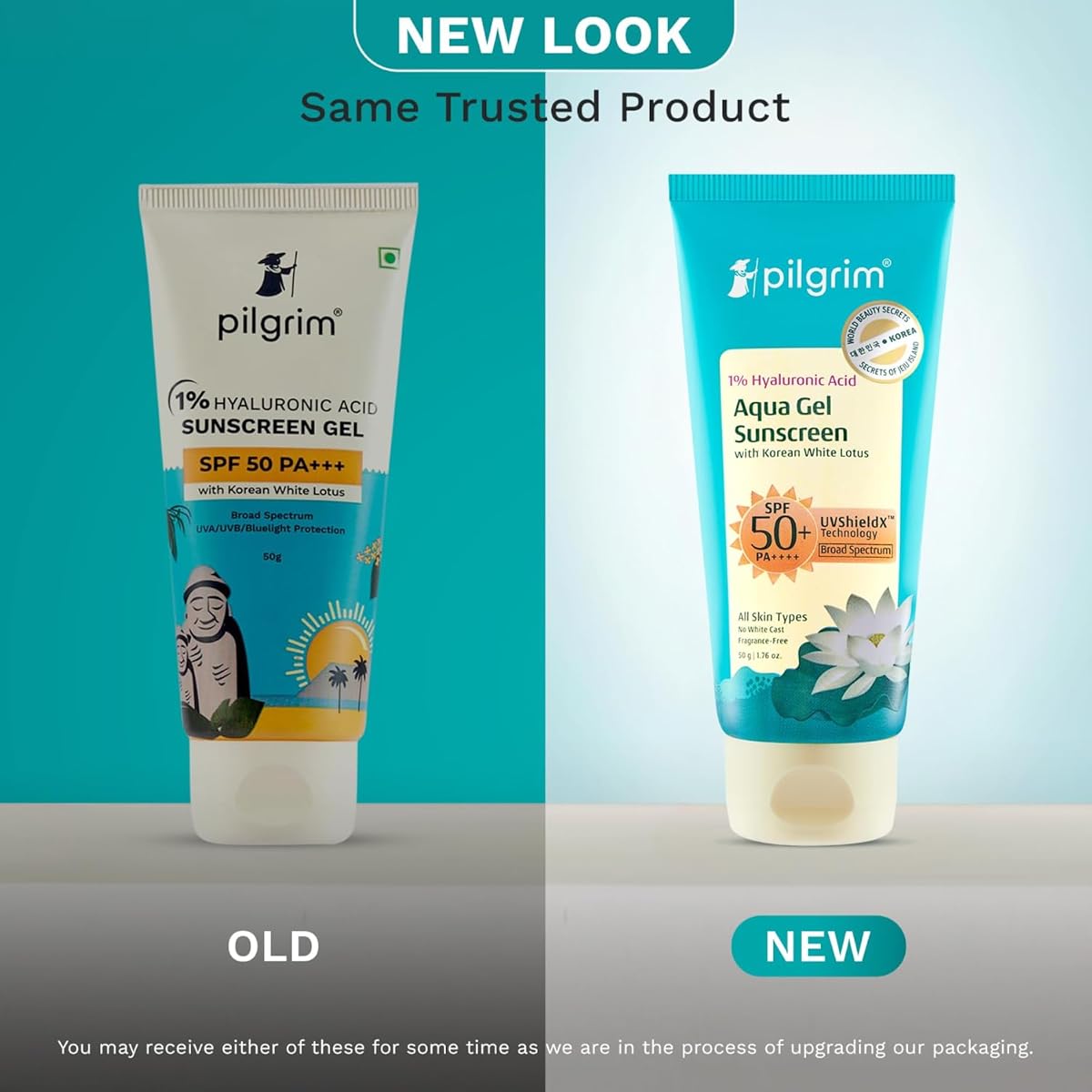 Pilgrim 1% Hyaluronic Acid Aqua Sunscreen Gel SPF 50 PA++++ - 50g - Image 2