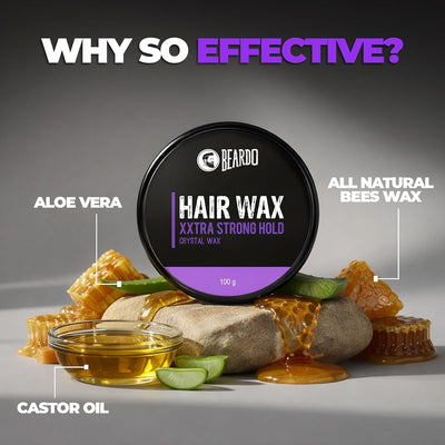 Beardo XXtra Strong Hold Hair Wax with Aloe Vera - 100g - Image 5