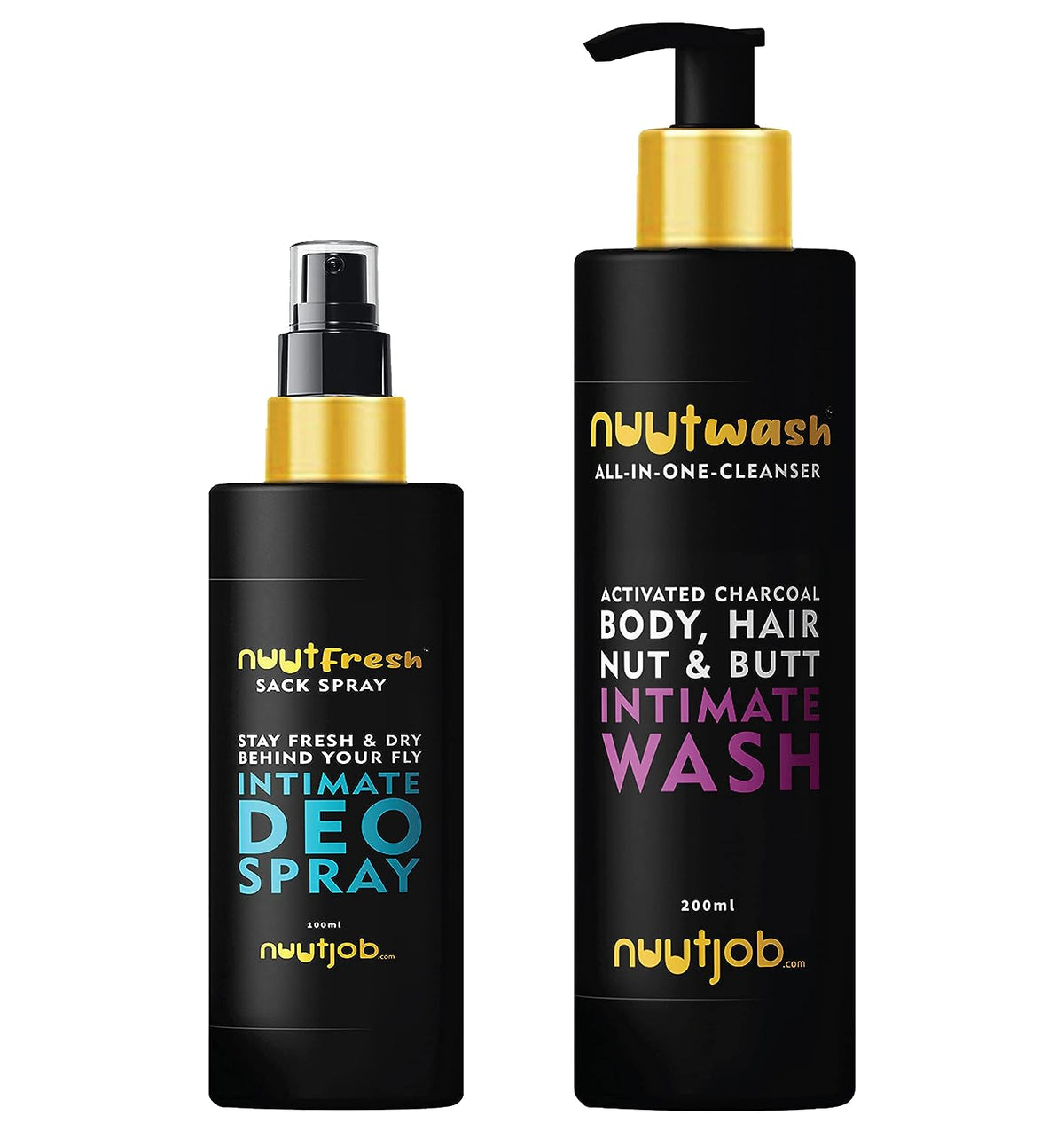 Nuutjob Men Intimate Grooming & Hygiene Combo pack | Intimate and Hygiene Wash+ Intimate Deo spray