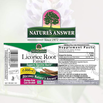Nature's Answer Licorice Root Fluid Extract 2000mg - 30ml
