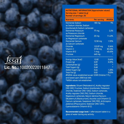 Fast & Up Reload Blueberry Flavour - Low Sugar Hydration Capsules, 20 Tablets - Image 6