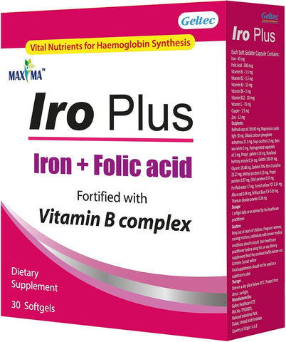 MAXIMA Iro Plus Vitamin B Complex Softgels 30's