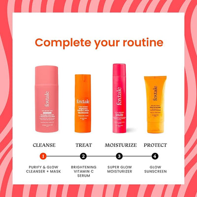 Foxtale Purify & Glow Face Cleanser + Mask with French Pink Clay and Sodium - Image 2