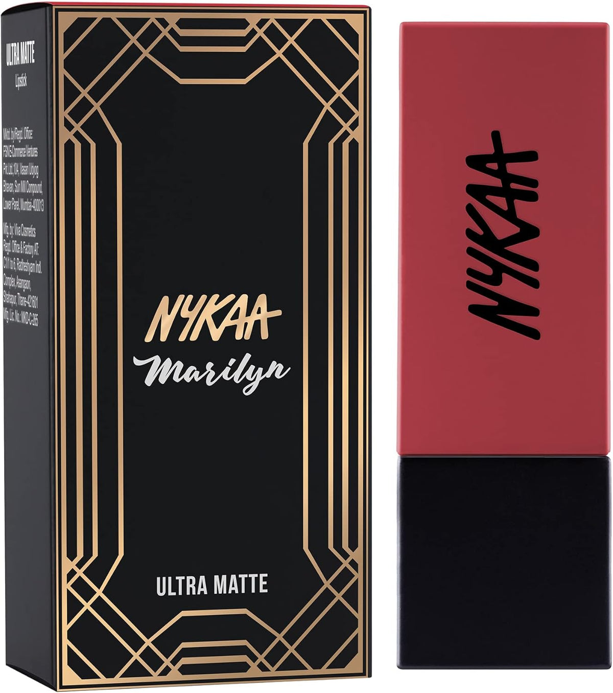 Nykaa Ultra Matte Lipstick Marilyn 10 - Rich Colour, 4.2g - Image 2
