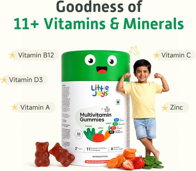 Little Joys Multivitamin Gummies for Kids - 11 Essential Nutrients, No Added Sugar, 30 Count - Image 5
