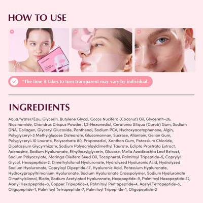 Eqqualberry Collagen Pore-Tight Up Hydrogel Mask - 4 Sheets, 30g Each - Image 8