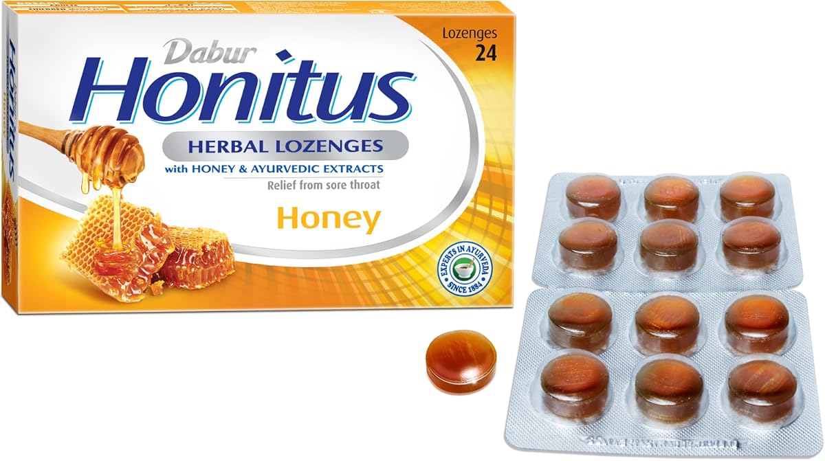 Dabur Honitus Herbal Lozenges with Honey - 24 Lozenges - Image 2