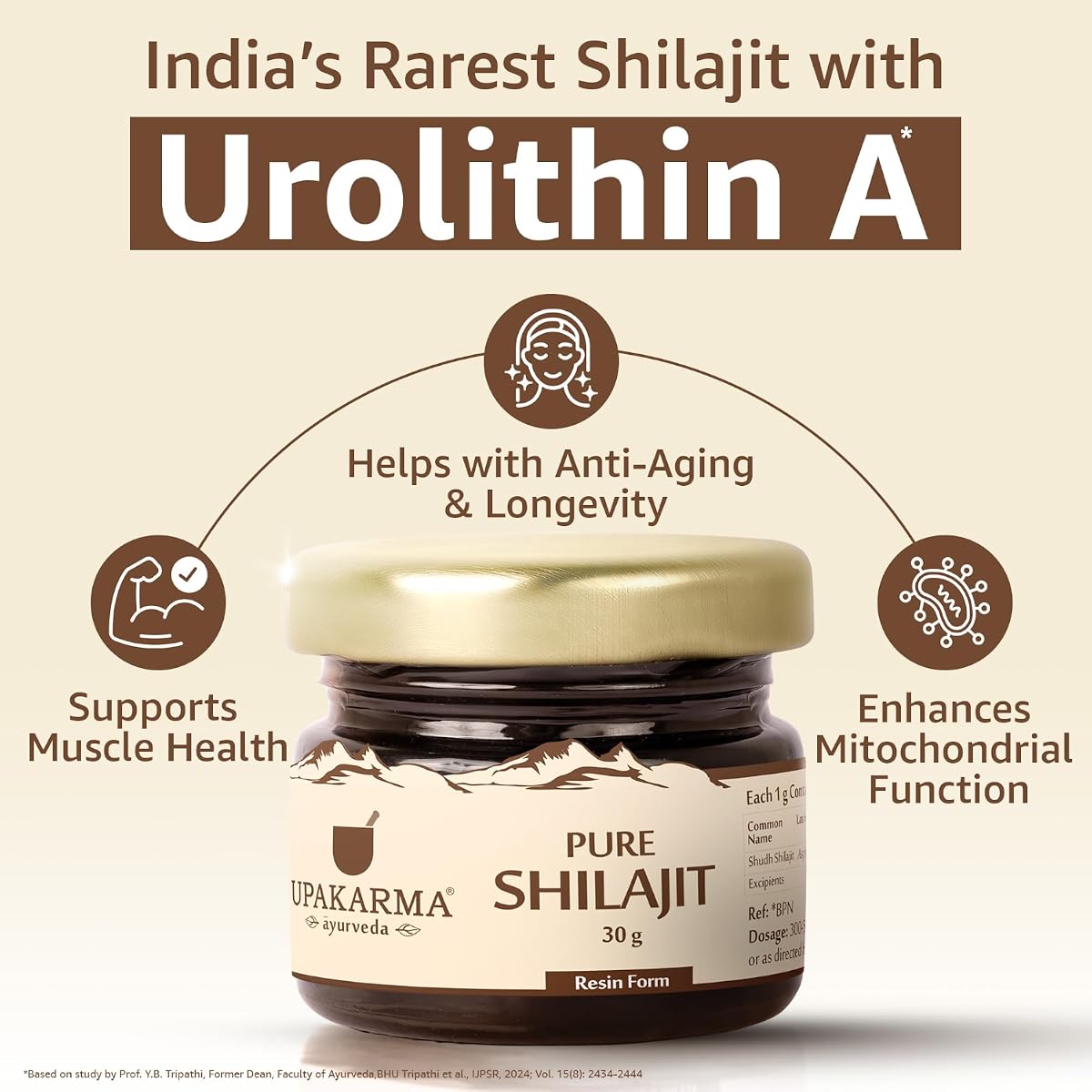 Upakarma Ayurveda Shilajit Resin - Pure Soft, Natural Source of Fulvic Acid, 30g - Image 5