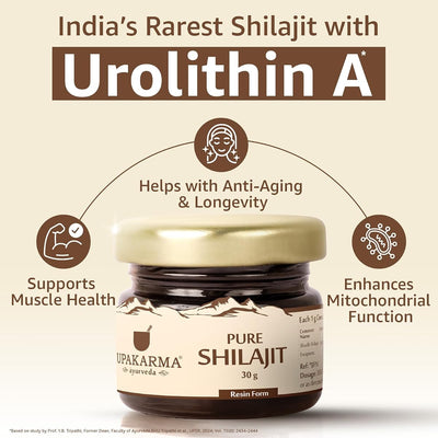 Upakarma Ayurveda Shilajit Resin - Pure Soft, Natural Source of Fulvic Acid, 30g - Image 5