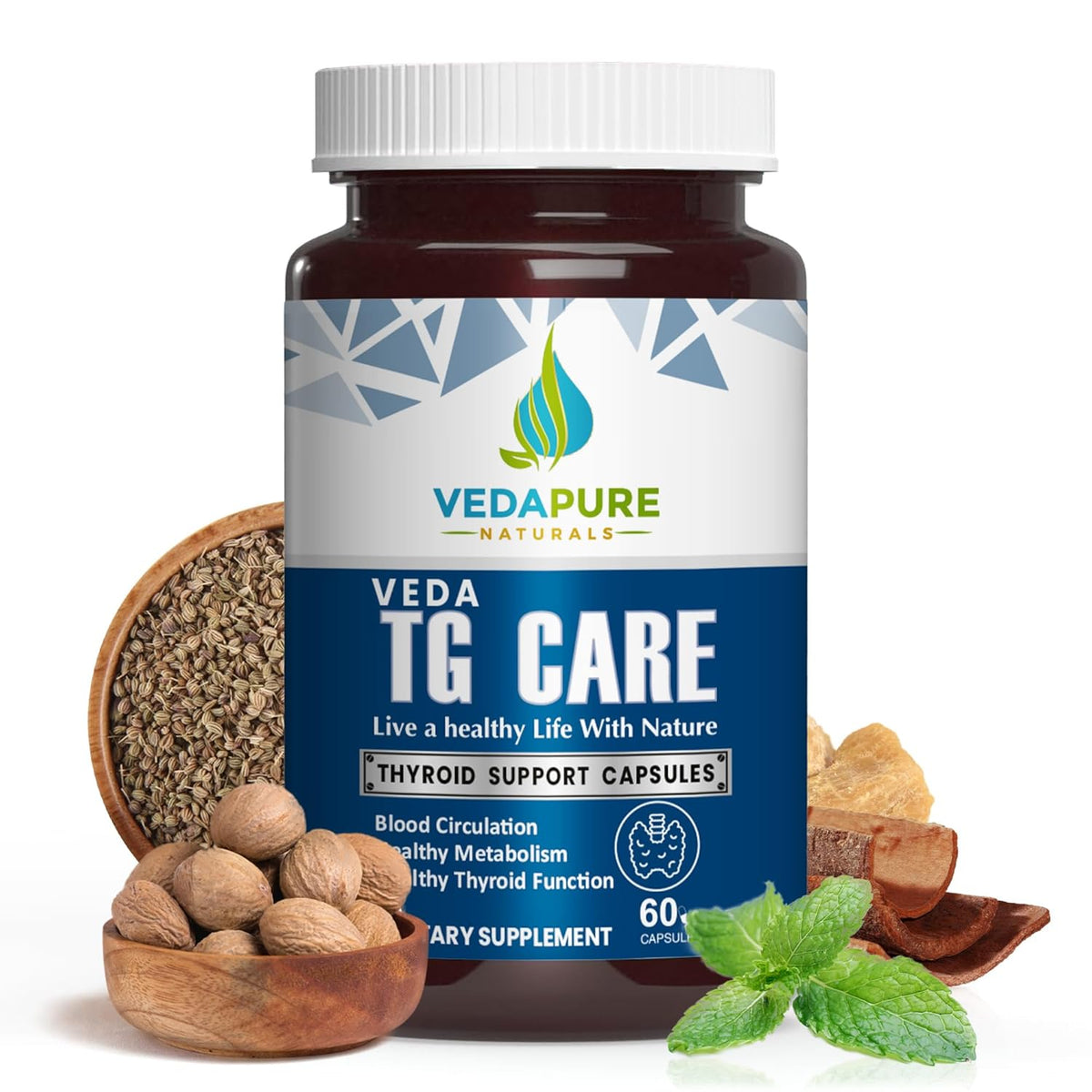 Vedapure TG Care Capsules - Vitamins & Minerals - 60 Count