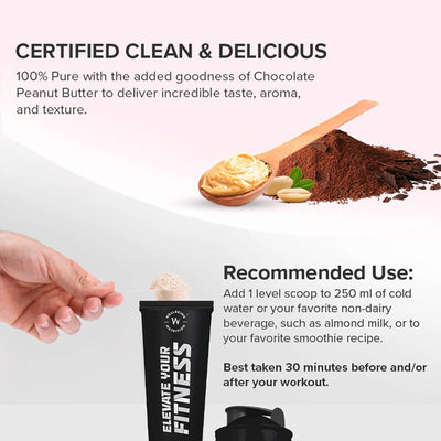 Wellbeing Nutrition Organic Vegan Plant Protein Powder with BCAAs - Chocolate Peanut Butter, 500g - Image 6