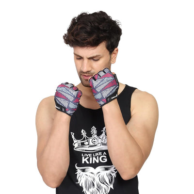 Burnlab Flex Gym Gloves - Large White for Weightlifting & More - Image 3