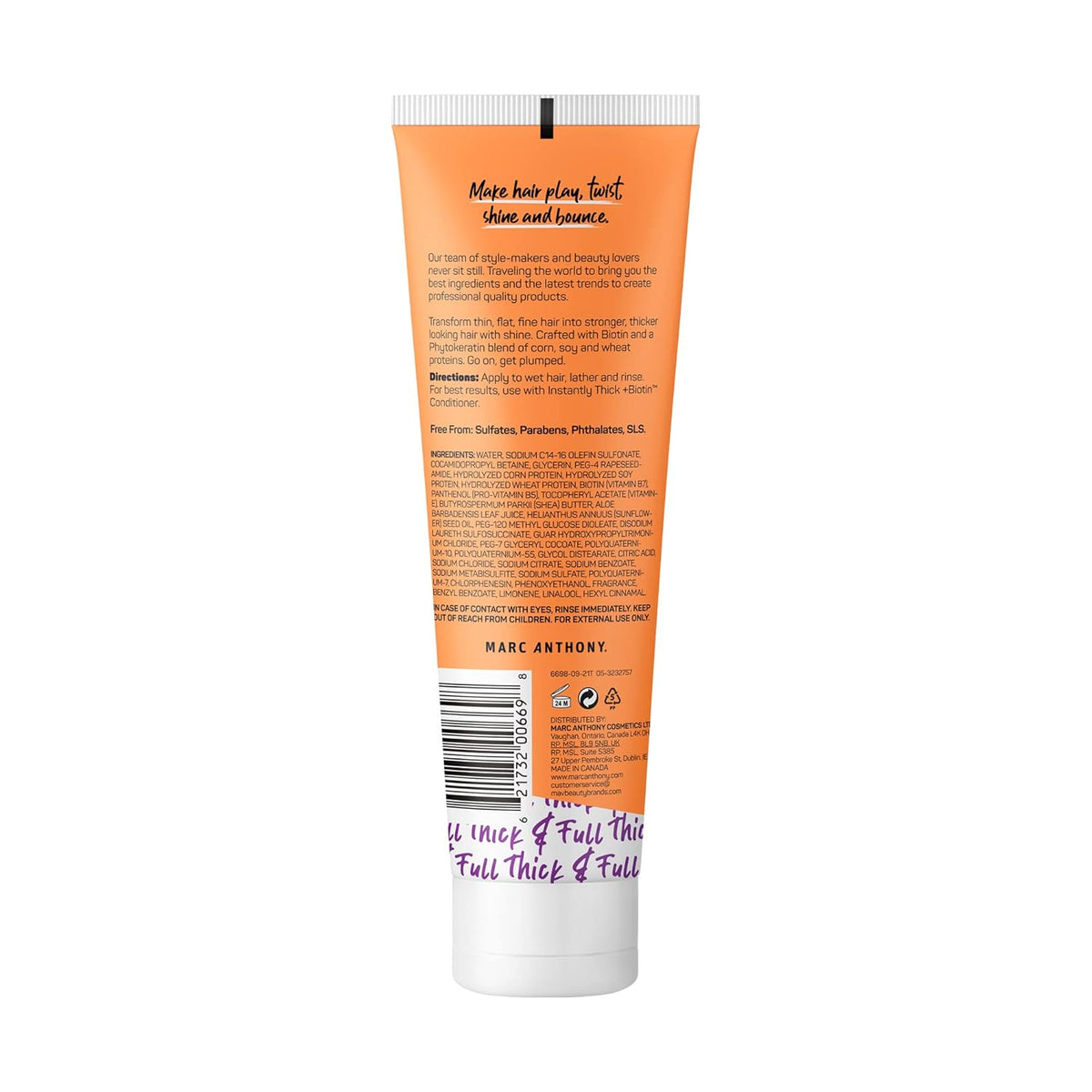Marc Anthony Instantly Thick Shampoo with Biotin - 250ml - Image 2