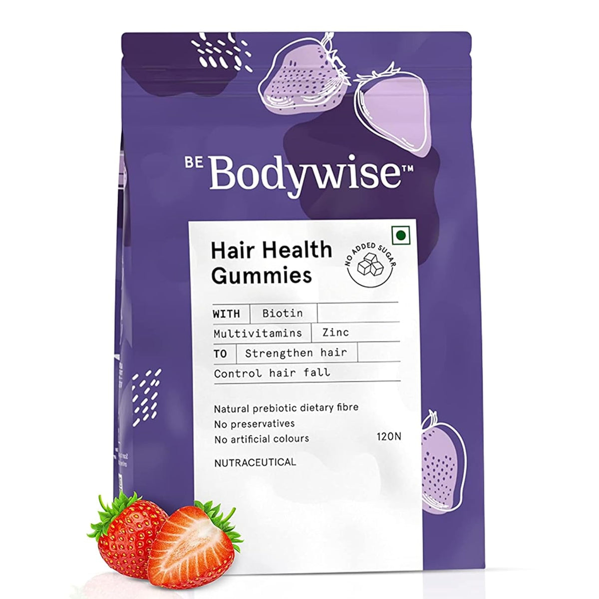 Be Bodywise Biotin Hair Gummies 120 Day Pack