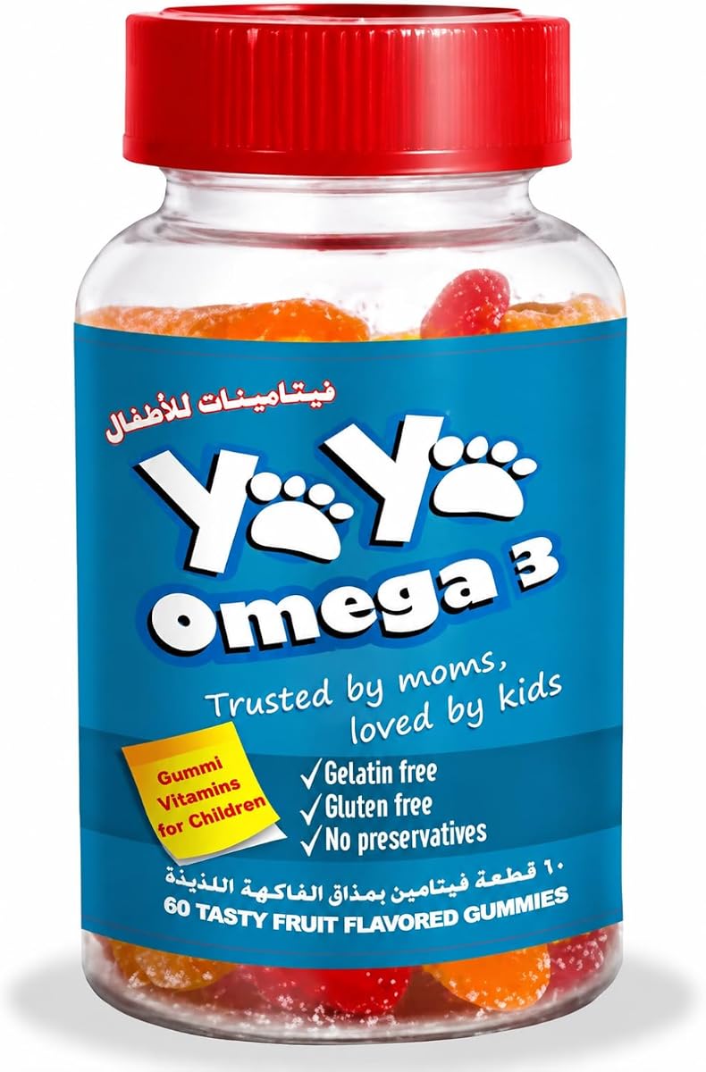 YAYA Omega 3 Gummies for Children, DHA Enriched, 60 Count