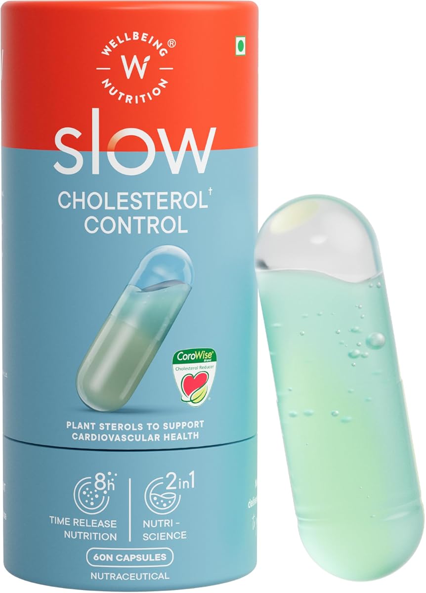 Wellbeing Nutrition Slow Cholesterol Control Capsules - Plant Sterols, 60 Count
