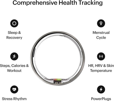Ultrahuman Ring AIR - Smart Health Tracker, Raw Titanium, Size 09 - Image 3