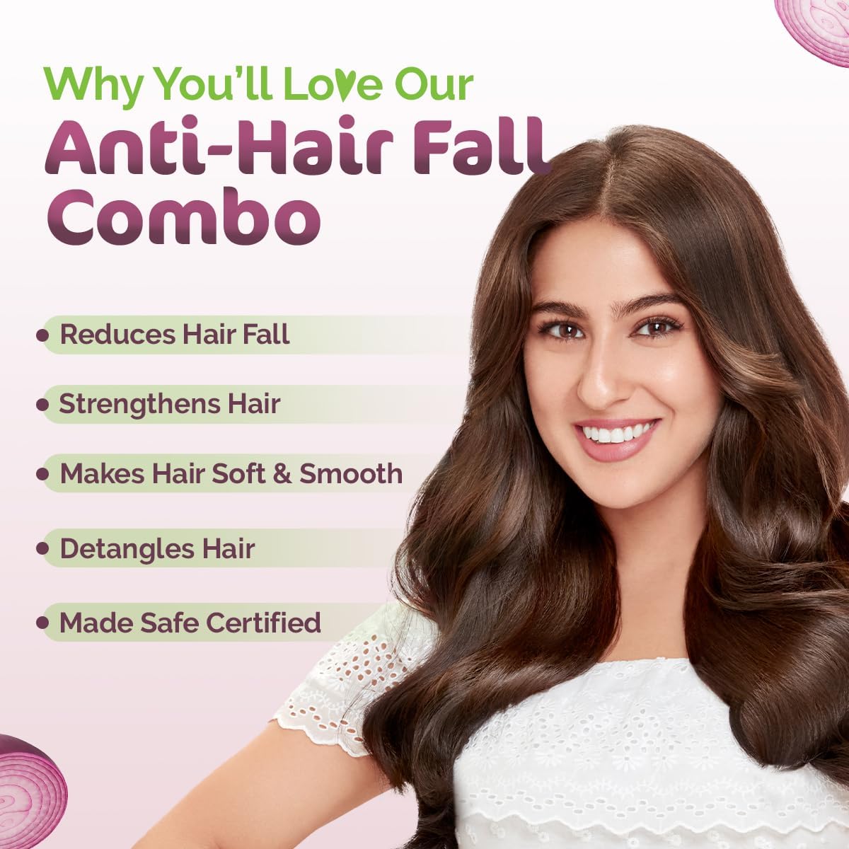 Mamaearth Onion Anti Hairfall Shampoo & Conditioner Combo - 250ml Each - Image 3