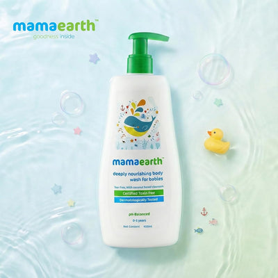 Mamaearth Deeply Nourishing Baby Body Wash - Coconut Oil & Aloe Vera Formula, 400ml - Image 6