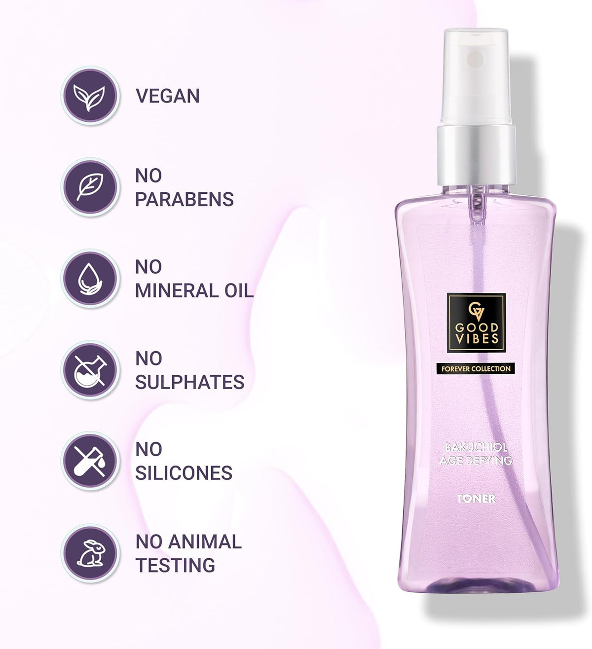 Good Vibes Bakuchiol Age Defying Face Toner, 100ml - Image 5