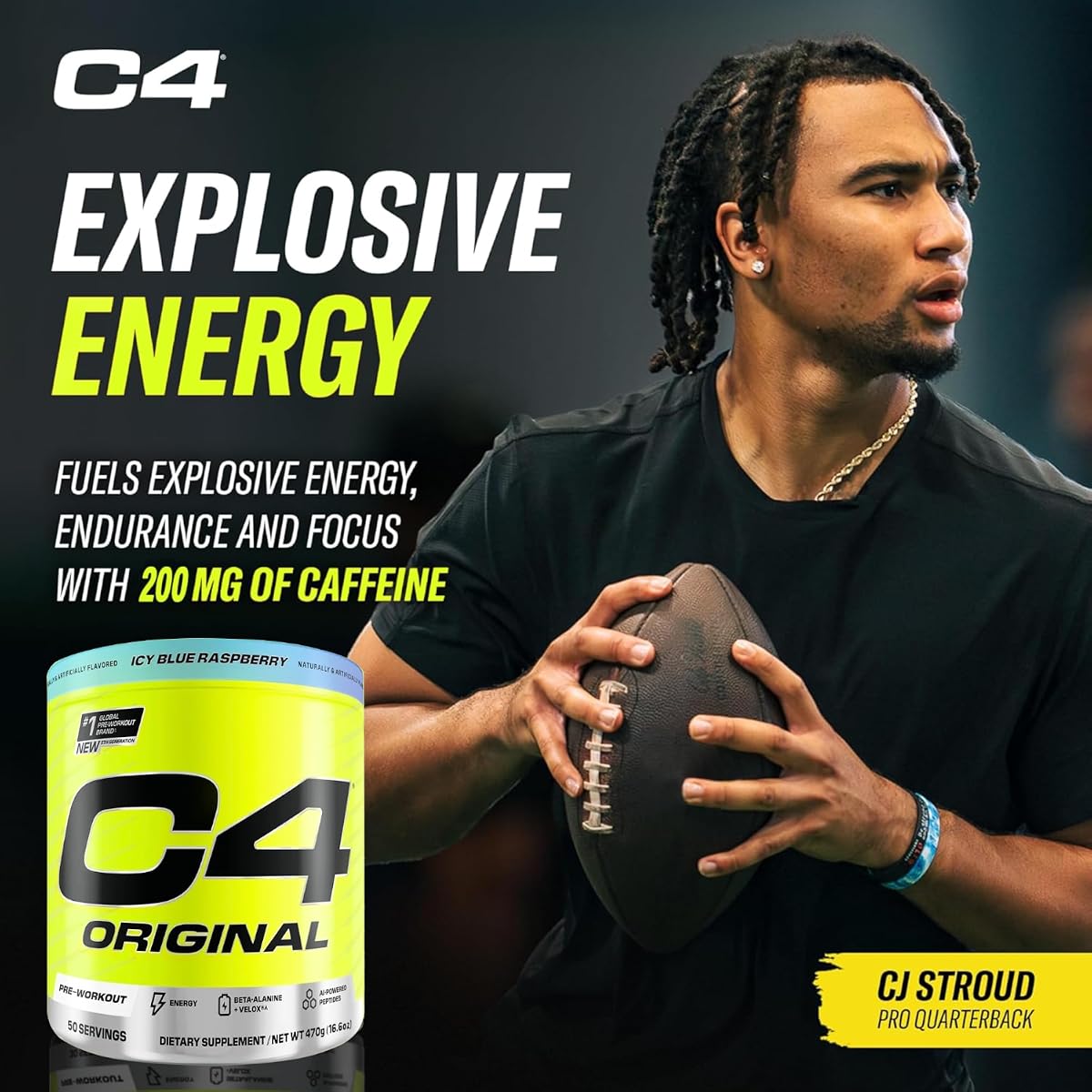 Cellucor C4 Icy Blue Raspberry Pre Workout Powder - 50 Servings - Image 5